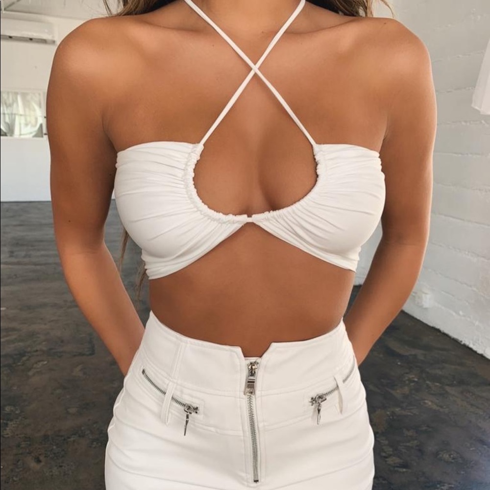 Athena Crop White Tiger Mist